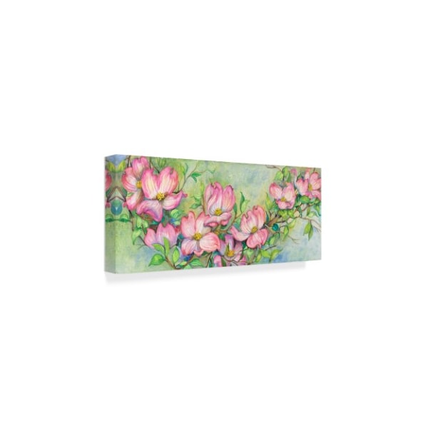 Joanne Porter 'Pink Dogwood' Canvas Art,10x24